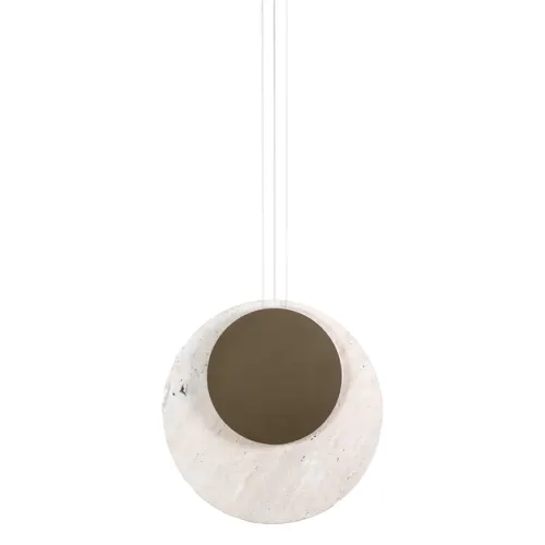 Pendente Led Alumínio Mármore 22,4w 127v 3000k Bolle Rock - MARROM
