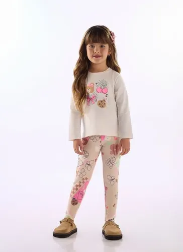Blusa Infantil Menina em Cotton com Strass Branco