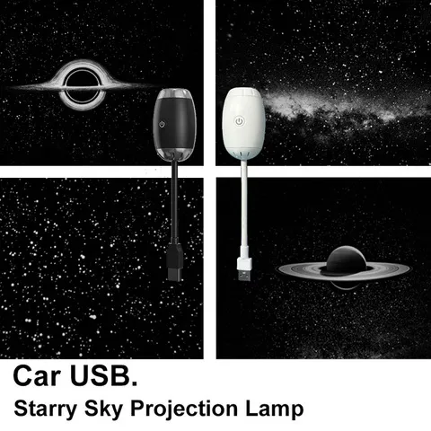 Projetor Galáxia USB: Luminária Noturna e Luzes de Ambiente para Carro, Lâmpada LED Estrelada para Festas, Decoração Incrível para Quarto, Casa e Jogos
