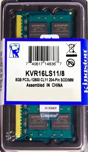 Memória Kingston Ddr3l 8gb 1600 Mhz Cor Verde