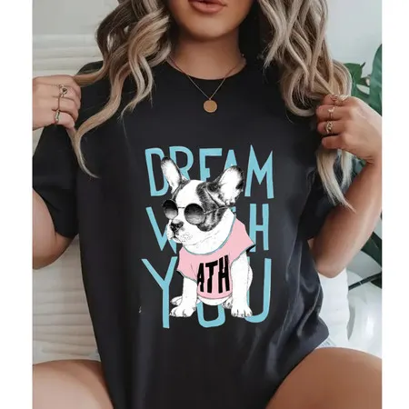 blusa feminina estampa estilo dog dream blusinha algodão premium