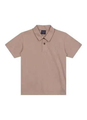 Camisa Polo para Menino em Piquet (Bege) Guloseima