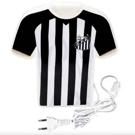LUMINARIA OFICIAL SANTOS EM FORMATO DE CAMISA - PRODUTO OFICIAL PRESENTE INFANTIL TORCEDOR MIRIM