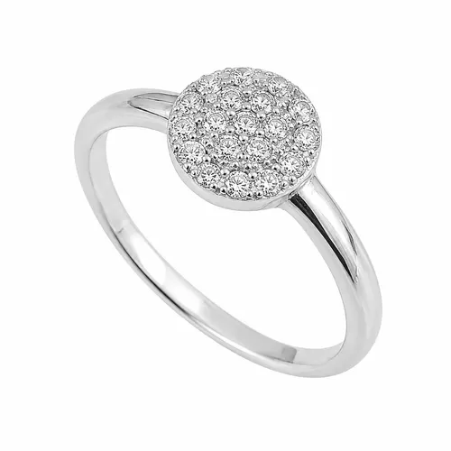 Anel Chuveiro 8 mm Cravejado com Zircônias em Prata 925
