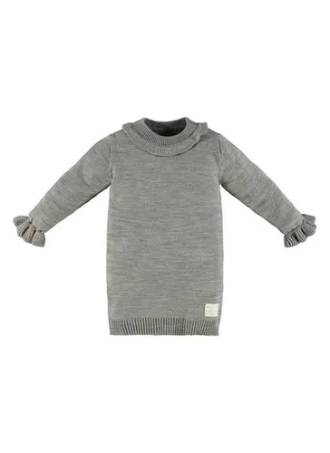 Vestido Infantil em Tricot Cinza