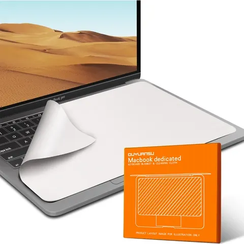 Limpador de tela de laptop, capa de microfibra para teclado, película protetora, pano de limpeza para macbook pro 13/15/16