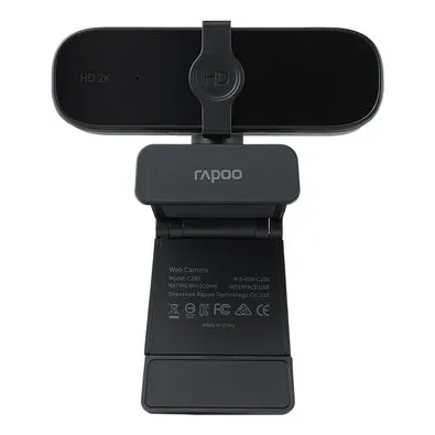 Webcam Rapoo C280 2K, com Autofoco, Microfone Profissional com Cancelamento de Ruído, Preto- C280