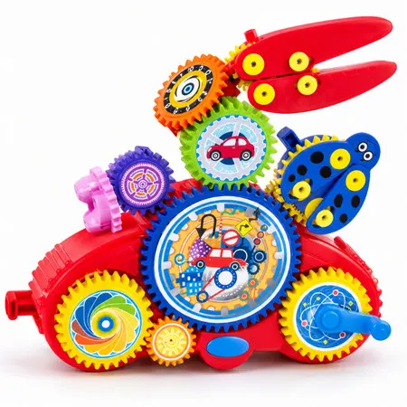 Brinquedo Educativo Infantil Carrinho de Montar com Engrenagens 6 Peças Interativo para Crianças a Partir de 3 Anos