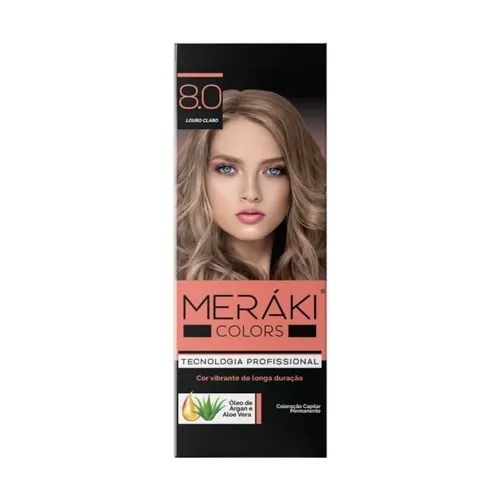Kit Tintura Meráki Color Louro Claro 8.0 125gr