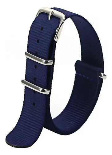 Poolsy pulseira nato zulu nylon militar cor azul escuro 20mm