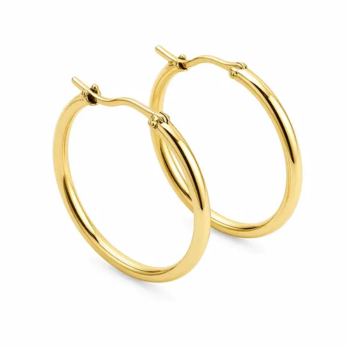 Brinco 2,5 cm Argola Fio Redondo em Ouro 18K