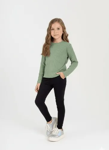 Blusa Infantil Feminina em Ribana (Verde) Guloseima