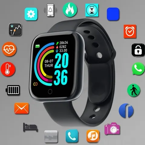 Novo relógio inteligente para homens relógio de pulso feminino fitness esporte pulseira bluetooth conectado telefone player controle música relógios digitais