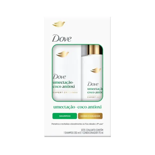 Kit Dove Umectação + Coco Antioxi Shampoo 350ml + Condicionador 175ml
