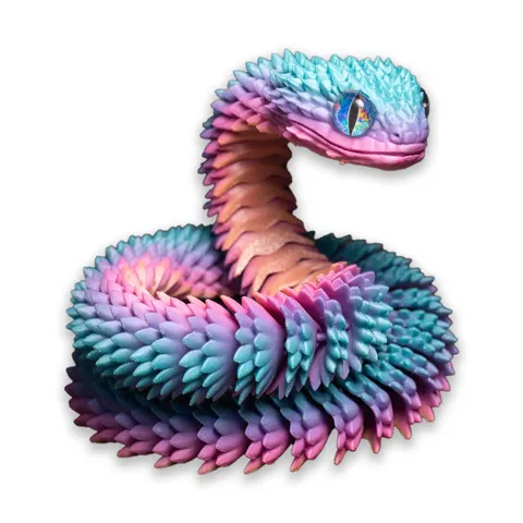 Novo 2026 Estátua de Cobra Realista Impressa em 3D com Articulações Móveis, Brinquedo Anti-stress, Ornamento de Mesa, Modelo Animal, Presente