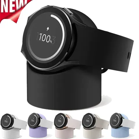 Assento de carregamento de silicone para samsung galaxy watch 8/7/6/5 40mm 44mm ultra 47mm suporte de carregamento assento de armazenamento relógio 8 clássico 46mm