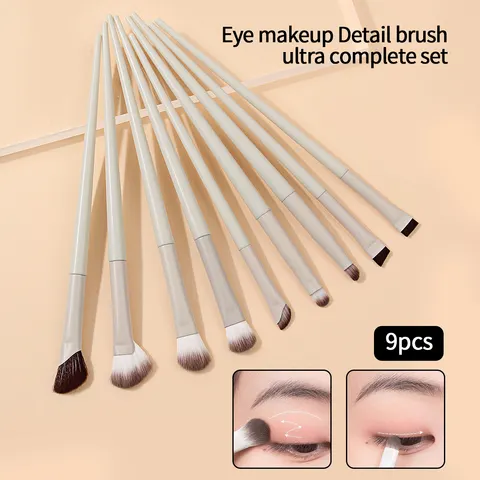 Conjunto de pincéis profissionais para maquiagem dos olhos, 5/9/10 peças, pincel ultrafino para delineador, pincel para sombra de nariz, conjunto de pincéis para esfumar os olhos