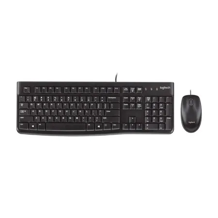 Combo Teclado e Mouse Logitech Mk120 Usb Preto com Fio [F133]