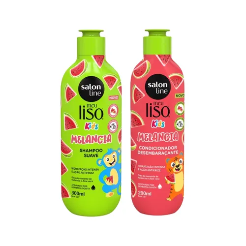 Kit Salon Line Meu Liso Melancia Shampoo e Condicionador
