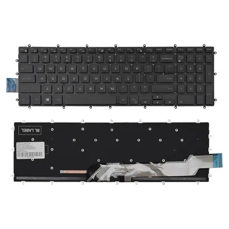 Teclado para Notebook compatível com Dell Inspiron Gaming 17-7568 Inglês Internacional - US