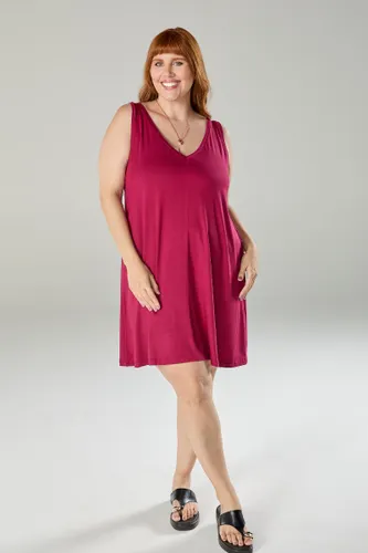 Vestido Camisola Básico Cereja