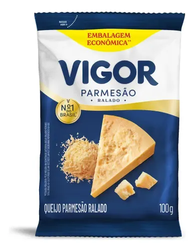 Queijo Parmesão Ralado Vigor Pacote 100g Embalagem Econômica