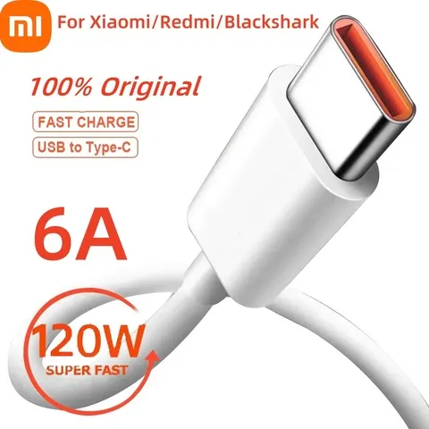 Xiaomi original usb tipo c cabo 120w 67w turbo carregador rápido mi 15 14 13 12t pro 12 11 ultra poco x6 x7 redmi note tubarão preto 5