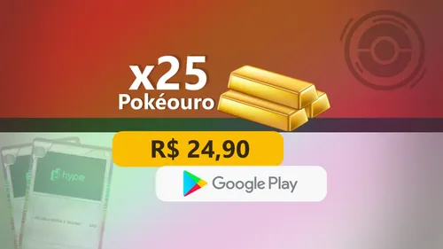 Pokémon TCGP - 25 Pokéouros com Google Play