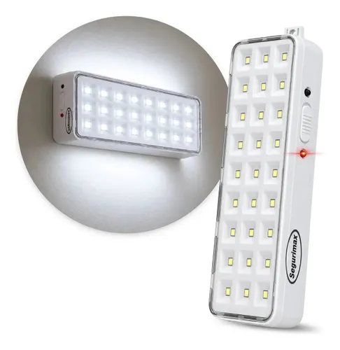 Segurimax 36004 luminária de emergência LED com bateria recarregável Branca