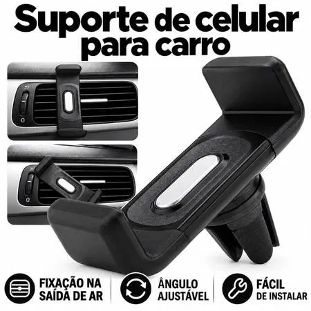 Suporte para celular carro garra forte saída de ar ventilação
