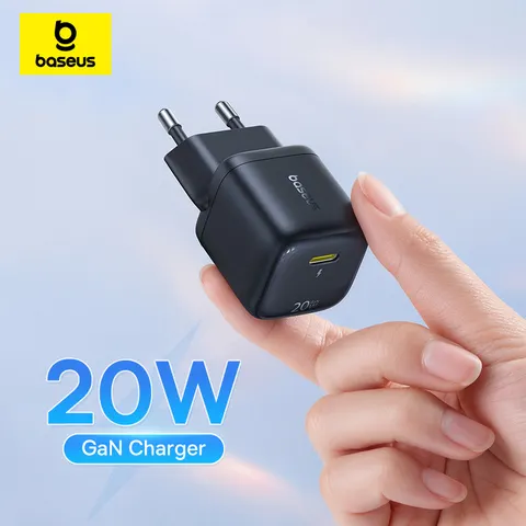 Baseus usb tipo c carregador 20w portátil usb c carregador suporte tipo c pd carregamento rápido para iphone 15 14 13 12 pro max 11x8 plus