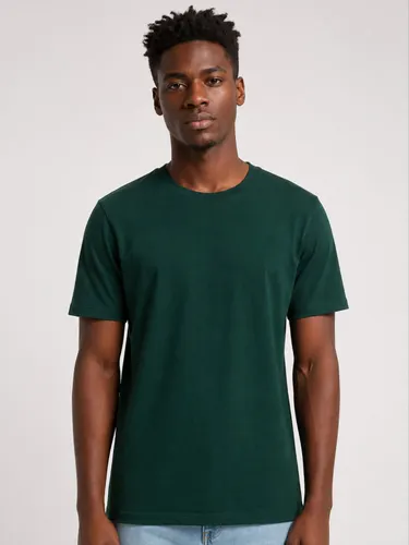 Camiseta Masculina Algodão Básica Verde Escuro
