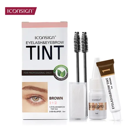 ICONSIGN Kit de matiz de sobrancelha para cílios, intensificador de sobrancelha, rímel, tatuagem, olhos, ferramentas de maquiagem