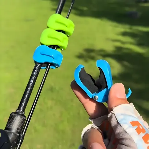 Clipe de vara de pesca de fixação rápida, 2 peças, suporte de 1 mão sem ferramentas para varas de água doce de 2 peças, organizador de equipamento de aderência segura