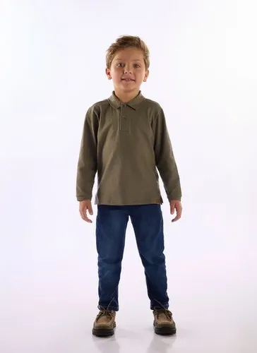 Polo Infantil para Menino em Piquet Verde
