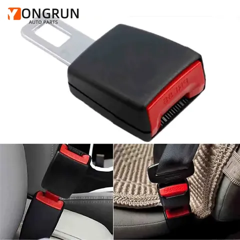 Yongrun extensor de cinto de segurança de carro, fivela ajustador de cinto de segurança, clipe, acessórios de carro, sistema de travamento de segurança, assento totalmente bloqueado