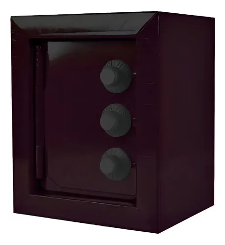 Mini Cofre Porta Moedas com Tres Segredos em Aço Fercar Cor Preto