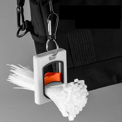 Organizador de braçadeira de cabo quadrado fluorescente organizador de braçadeira de cabo de armazenamento portátil reutilizável suporte de gravata de cabo ferramenta de armazenamento de gravata de cabo