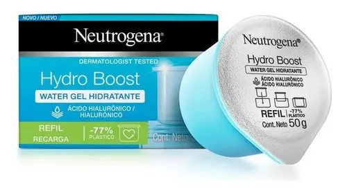 Refil Neutrogena Hydro Boost com ácido hialurônico 50gr Hora de aplicação Dia Tipo de pele normal