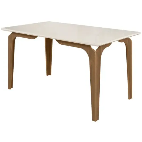 Mesa Celta Diamante MDF 6 Lugares 80,5x156x84cm Cedro/off White