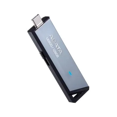 Pen Drive 128GB ADATA Elite UE800, USB-C 3.2 Gen 2, Leitura de até 1000MB/s, Retrátil, Cinza - AELI-UE800-128G-CSG