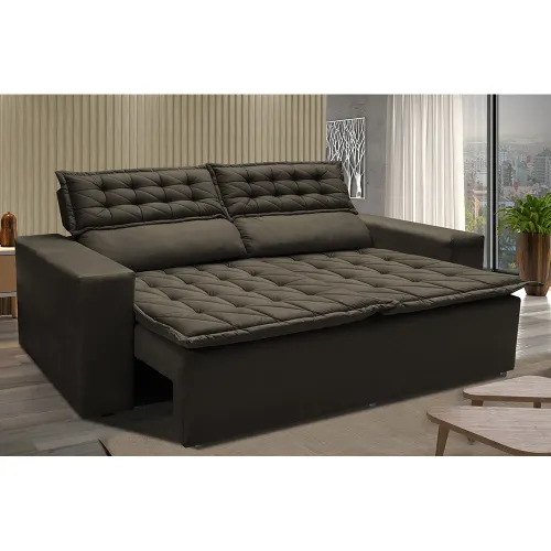Sofá Retrátil e Reclinável Cama inBox Slim Velusoft