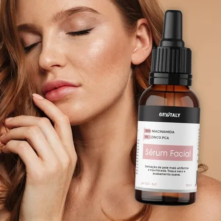 Sérum Facial G2 com 10% Niacinamida + 1% Zinco PCA Gevitaly 30ml Equilibrante Cuidado Diário com a Pele Skincare
