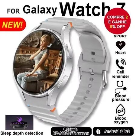 Smartwatch Relógio Inteligente 2025 Novos Homens Mulheres Hd Amoled Chamada de Voz Nfc Gps Rastreador Relógios Esportivo