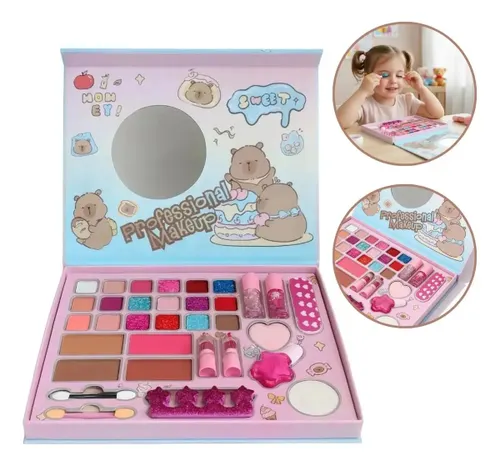 Kit de Maquiagem Infantil para Meninas Capivara Super Luxo