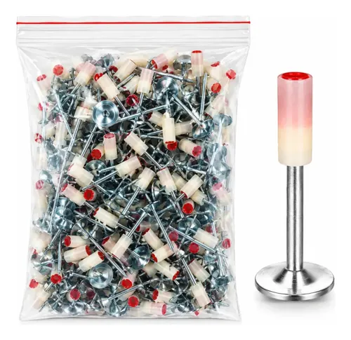 Pino de Fixação com Arruela de Aço Galvanizado para Concreto e Aço Estrutural – Kit com 100 Unidades