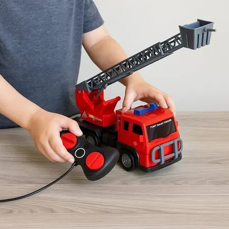 Brinquedo Infantil Caminhao Bombeiro Controle Remoto Presente Divertido Criativo  Vermelho