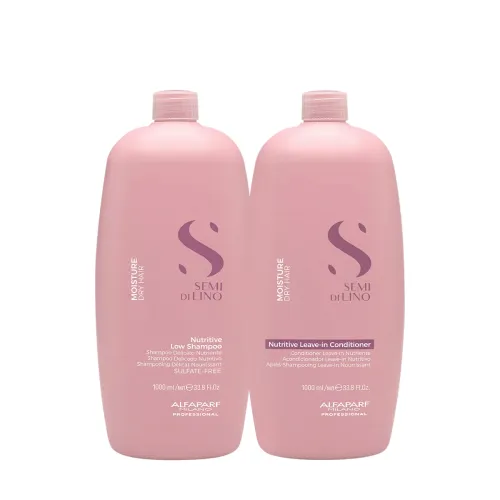 Kit Shampoo e Leave-in Alfaparf Milano Semi Di Lino Moisture Nutritive 2 Produtos
