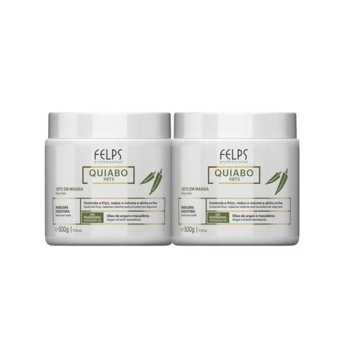 Kit Felps Quiabo XBTX 2 Redutor de Volume em Massa 500 g