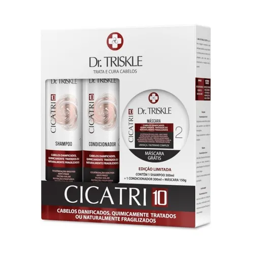 Kit Shampoo 300ml + Condicionador 300ml + Máscara 150g Dr Triskle Cica